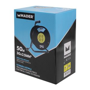 ENROLLADOR DE CABLE METALICO 50M 3X2.5MM - 56055-2