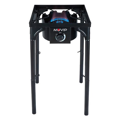 REAC FOGON DE GAS ALTA POTENCIA 1 FUEGO 40X40CM AJUSTABLE 3 ALTURAS MUVIP - MV0633