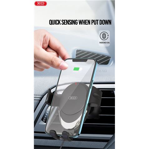 SOPORTE COCHE + BASE DE CARGA INALAMBRICA 10W WX021 BLANCO XO - XOWX021