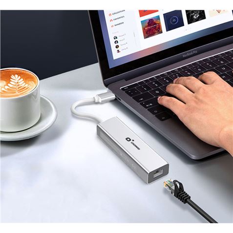 ADAPTADOR TIPO C - HUB USB 3.0 Y RJ45 10/100/1000 CROMAD - CR0981-2