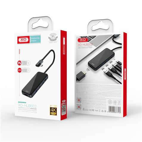 ADAPTADOR TIPO C - HDMI, 3 X USB 3.0 Y TIPO C XO - XOHUB002-5