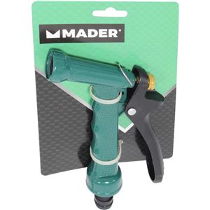 PISTOLA DE RIEGO METALICA COLOR VERDE MADER