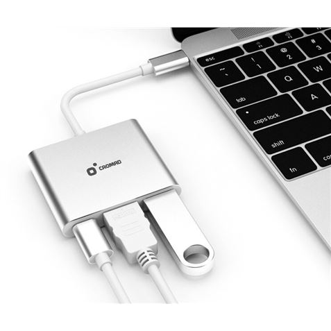 ADAPTADOR TIPO C - USB 3.0, HDMI 4K, TIPO C CROMAD - CR0982-2