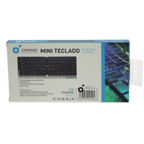 MINI TECLADO BLUETOOTH PLEGABLE CROMAD - CR0847-9
